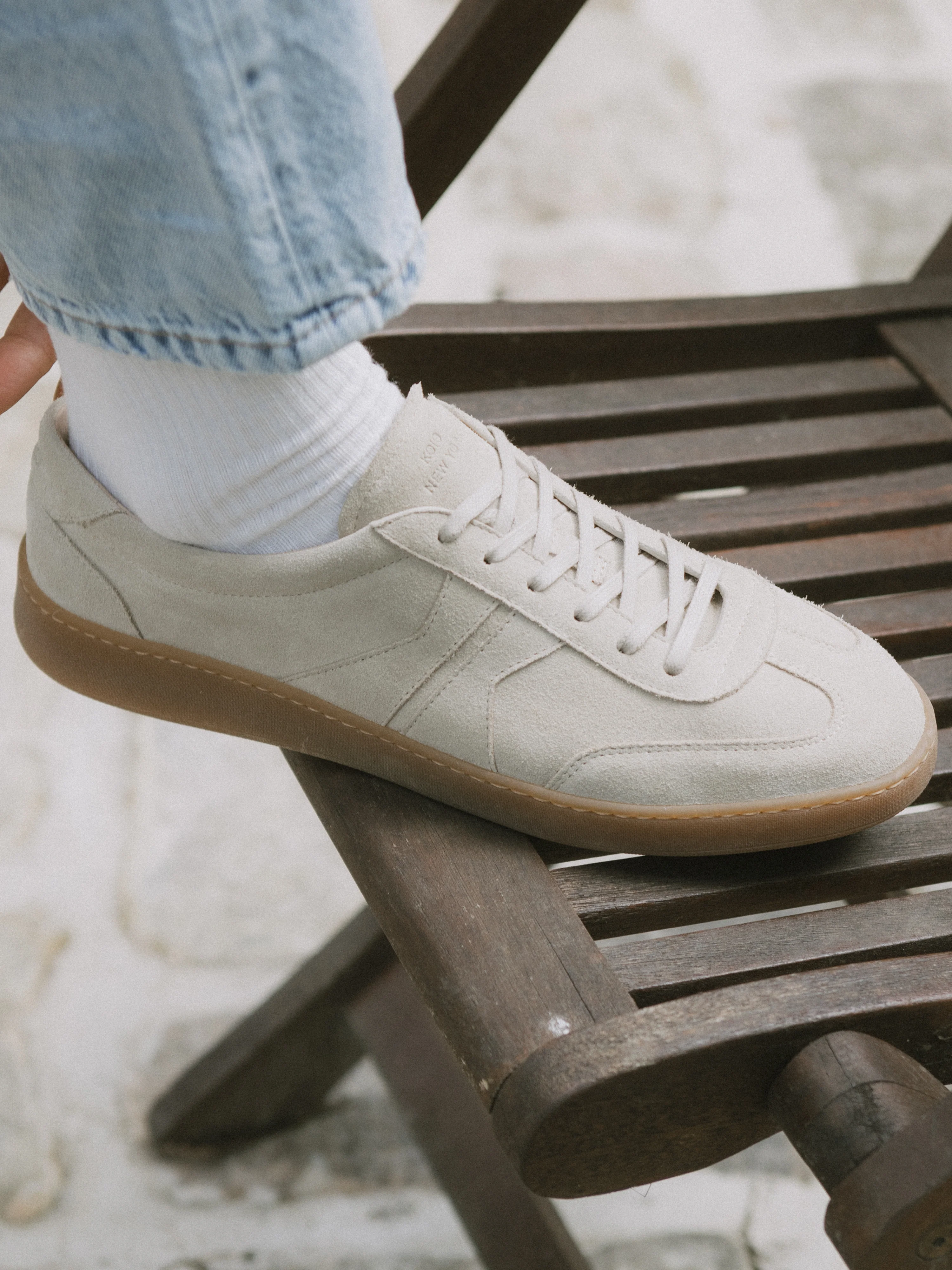 Monza Suede Sneaker in Papyrus - Image 7
